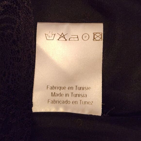 Sandro 100% Silk Chic Paris Black Lace Yoke Cocktail Dress Elegant Mini, Sz 6 US - Picture 11 of 11